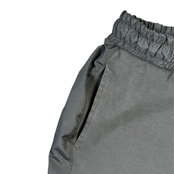 Zara Jogger Pants Size Large Charcoal Gray Gathered High Rise Athleisure Pull On - Picture 3 of 13